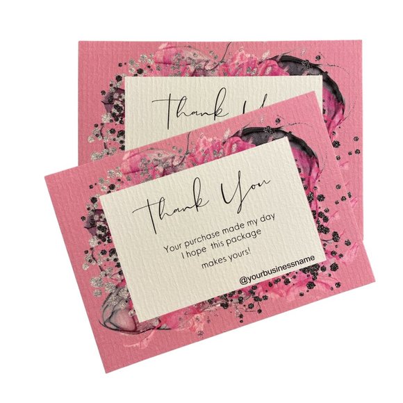 hobbeesboutique Other - Feminine Insert Packaging For Small Business Thank You Cards